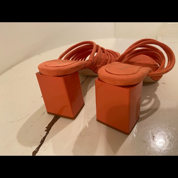 BCBG orange heel mule slip on - Picture 3 of 3